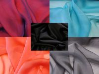 Silk fabric sample colors