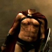 Someone in the movie "300" loses their head