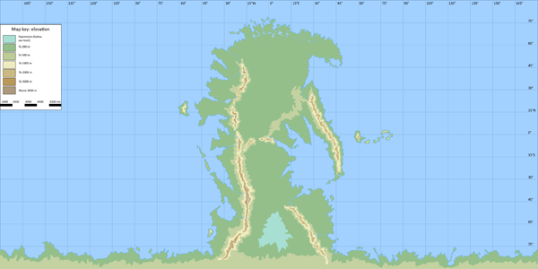 Map for my planet, done 23/3/2013