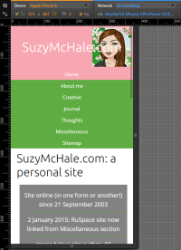My site - mobile version